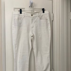 WHBM white denim jeans